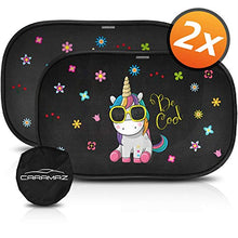 Carica l'immagine nel visualizzatore di Gallery, Tendine parasole auto bambini unicorno extra scuro - Nero con - Ilgrandebazar