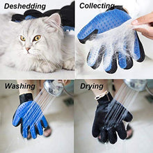 Carica l'immagine nel visualizzatore di Gallery, DAOXU 2 Pezzi Guanto a Spazzola per Cani Gatti Massaggio e Pulizia blu-2