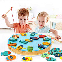 Carica l'immagine nel visualizzatore di Gallery, Lewo 2 in 1 Gioco di Pesca 30 PC Legno Alfabeto Lettera Magnetica Giocattoli... - Ilgrandebazar