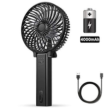 Carica l'immagine nel visualizzatore di Gallery, EasyAcc Mini Ventilatore Portatile USB, 3350mAh Batteria 3350mah, Nero