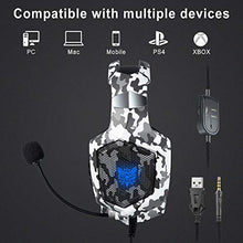 Carica l'immagine nel visualizzatore di Gallery, Cuffie Gaming per PS4, ONIKUMA Headset con Microfono K8 mimetico.