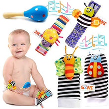 Carica l'immagine nel visualizzatore di Gallery, BOWZ Sonagli Neonato e Maracas - Giocattoli per Bambini 4 Pezzi + 1