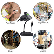 Carica l'immagine nel visualizzatore di Gallery, Neoteck Barcode Scanner USB Lettore Codice a Barre Automatico con Lungo Nero