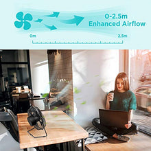 Carica l'immagine nel visualizzatore di Gallery, EasyAcc Ventilatore USB, 8 Pollici 8 Con batteria, Nero
