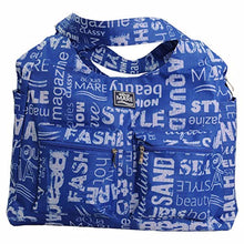 Carica l'immagine nel visualizzatore di Gallery, Aqua Di Mare Borsa Tonda Stampata Nero M, Royal Blue