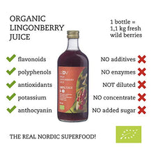 Carica l'immagine nel visualizzatore di Gallery, Succo di Mirtillo Rosso Biologico da 500 ml, Prodotto al 100% Bacche...