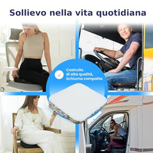 Carica l'immagine nel visualizzatore di Gallery, Cuscino Cuneo - Cuscino per Sedile Auto – Cuscino per Sedia Ufficio – Cuscino Auto sedile e Ufficio Antiscivolo - Auto Cuscini Perfetto per Sedie da Ufficio o per l'Auto (Nero/33.5 x 37 x 2-7.2 cm)