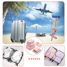 Carica l'immagine nel visualizzatore di Gallery, Organizzatori da Viaggio,LOSMILE Organizer Valigie Set di 7, Rosa-striscia
