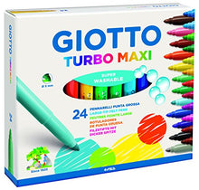Carica l'immagine nel visualizzatore di Gallery, "Giotto 455000 Pennarelli Turbo Maxi Punta Larga, 5 mm, Conf. da 24... - Ilgrandebazar