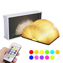 Carica l'immagine nel visualizzatore di Gallery, Lampada Libro RGB,Tomshine Led a Forma di Libro,12 colori che...