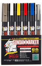 Carica l'immagine nel visualizzatore di Gallery, Gundam Marker GMS105 Basic Pen SET (6) GUNPLA Colori Base Multicolor