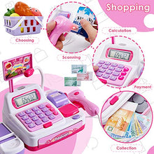 Carica l'immagine nel visualizzatore di Gallery, Buyger 34 Pezzi Registratore di Cassa Elettronico Supermercato Giocattolo...