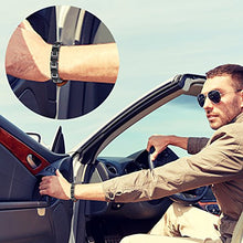 Carica l'immagine nel visualizzatore di Gallery, COOLMAN - Bracciale da uomo, Braccialetto in acciaio Argento + Nero - Ilgrandebazar