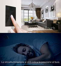 Carica l'immagine nel visualizzatore di Gallery, LIVOLO Interruttore della Luce con Indicatore LED Touch Switch Nero