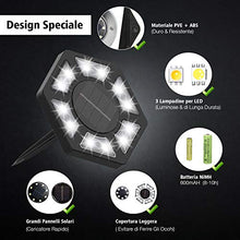Carica l'immagine nel visualizzatore di Gallery, Fenvella Luci Giardino 12 LEDs, Solari per IP67 4 Pezzi