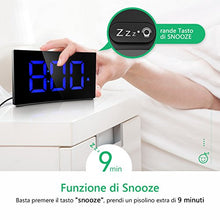Carica l'immagine nel visualizzatore di Gallery, Holife Sveglia Digitale, da Comodino, 1. Blu con Adattatore - Ilgrandebazar