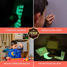 Carica l'immagine nel visualizzatore di Gallery, Stelle Adesive Fluorescenti e Grande Luna | Nuovo Set di 328 Pezzi Stickers...