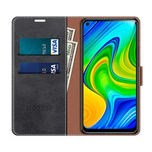 Carica l'immagine nel visualizzatore di Gallery, MOBESV Custodia Xiaomi Redmi Note 9, Cover a Libro Nero/Blu