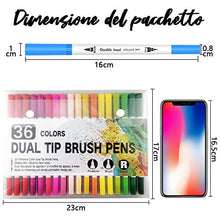 Carica l'immagine nel visualizzatore di Gallery, BOIROS Pennarelli ad Acquerello da Colorare 36 Pezzi Pennarelli...