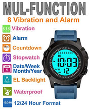 Carica l'immagine nel visualizzatore di Gallery, TICCI, orologio da uomo con 8 sveglie vibranti per meditazione, Blue Strap - Ilgrandebazar