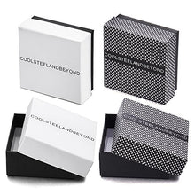 Carica l'immagine nel visualizzatore di Gallery, COOLSTEELANDBEYOND Maschile Nero Argento Due Toni Bracciale da Uomo, Catena... - Ilgrandebazar