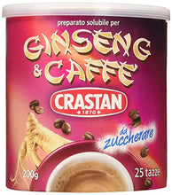 Carica l'immagine nel visualizzatore di Gallery, Crastan Preparato per Bevanda solubile Ginseng &amp; Caffè da zuccherare - 6...