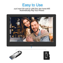 Carica l'immagine nel visualizzatore di Gallery, Cornice fotografica digitale, schermo elettronico 16: 9 LED HD, 1024 x 600...