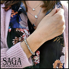 Carica l'immagine nel visualizzatore di Gallery, SAGA GIOIELLI® BRACCIALE DONNA INTRECCIATO NODINI ACCIAIO