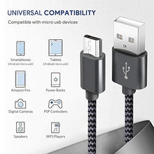 Carica l'immagine nel visualizzatore di Gallery, GERETIN Cavo Micro USB [3 Pezzi:1m,2m,2m] Grigio&amp;Nero