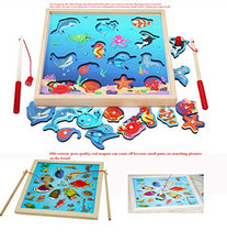 Carica l'immagine nel visualizzatore di Gallery, TOWO Gioco da Pesca in Legno Magnetico – include 15 Sagome con... - Ilgrandebazar
