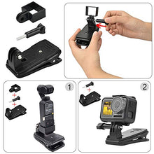 Carica l'immagine nel visualizzatore di Gallery, RMENOOR Backpack Hat Clip Osmo Pocket Mount Tripod for DJI...