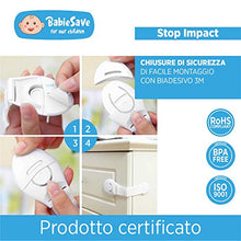 Carica l'immagine nel visualizzatore di Gallery, [12 Pezzi] Bambino Chiusure di Sicurezza Armadio, Fascia Morbida 12p.chiusure