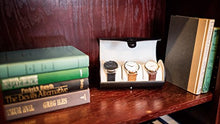 Carica l'immagine nel visualizzatore di Gallery, Organizer per orologi in pelle vegana di Case Elegance Nero