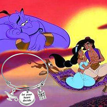 Carica l'immagine nel visualizzatore di Gallery, Aladdin - Braccialetto con ciondolo a forma di cuore, idea regalo per lei - Ilgrandebazar