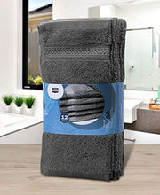 Carica l'immagine nel visualizzatore di Gallery, Utopia Towels - 12 Asciugamani per Il Viso 700 g/mq - 30 x 30 cm, Grigio - Ilgrandebazar