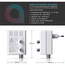 Carica l'immagine nel visualizzatore di Gallery, Aplic - Amplificatore antenna TV - a 2 uscite - amplificazione...