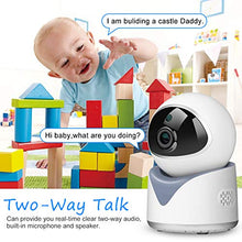 Carica l'immagine nel visualizzatore di Gallery, MYPIN - Telecamera IP per bambini, WiFi, 1080p, interni e interni, con...
