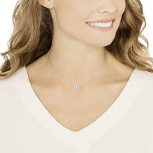 Carica l'immagine nel visualizzatore di Gallery, Swarovski Collana Sparkling Dance Round, azzurro, placcatura rodio - Ilgrandebazar