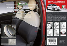 Carica l'immagine nel visualizzatore di Gallery, CORA 129379 Coprisedili Anteriori Personalizzati Fiat 500