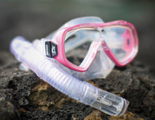 Carica l'immagine nel visualizzatore di Gallery, Cressi Onda Mare Combo Set Maschera Sub e Snorkel Mexico Trasparente/Blu