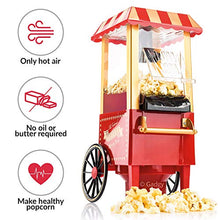 Carica l'immagine nel visualizzatore di Gallery, Gadgy Popcorn Machine - Retro Macchina Pop Corn Compatta, Aria Calda Senza... - Ilgrandebazar