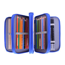 Carica l'immagine nel visualizzatore di Gallery, Newcomdigi Astuccio per 72 Matite Portapenne Scuola Elementari Blu