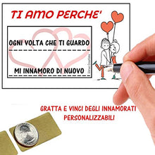 Carica l'immagine nel visualizzatore di Gallery, Gratta E Vinci Personalizzato Degli Innamorati Horus Ti Amo Perchè 2 - Ilgrandebazar