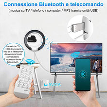 Carica l'immagine nel visualizzatore di Gallery, Lettore CD, CD Player Bluetooth con Radio Altoparlanti HiFi Bianco