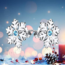 Carica l'immagine nel visualizzatore di Gallery, Amilril Orecchini Fiocco Di Neve Donna, Argento Sterling 925 con 5A Zirconi... - Ilgrandebazar
