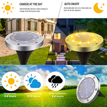 Carica l'immagine nel visualizzatore di Gallery, LED Luce Solari Giardino Esterno,MUZEY 4 Pezzi 8Led Lampada Solare da...
