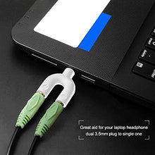 Carica l'immagine nel visualizzatore di Gallery, AFUNTA Auricolare Audio Kit Stereo Splitter, Ferro di U splitter-White