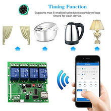 Carica l'immagine nel visualizzatore di Gallery, OWSOO Módulo Relé WiFi,Interruttore Intelligente WiFi, Universale 4CH-DC5V
