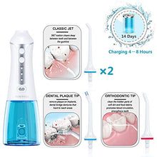 Carica l'immagine nel visualizzatore di Gallery, Idropulsore Dentale portatile, TUREWELL Irrigatore Orale 300ml, 3 modalità 4...