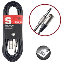 Carica l'immagine nel visualizzatore di Gallery, Stagg Sac3Pxm Dl Cavo Audio Xlrm To Jack, 3M, Nero 3m - Ilgrandebazar